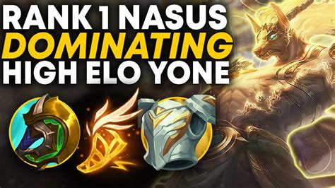 Rank Nasus Dominates High Elo Yone Top Carnarius League Of