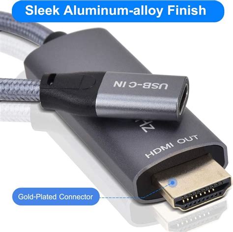 Basesailor Usb C Female To Hdmi Male Cable Adapter Usb Type C Input