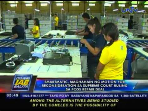 Smartmatic Maghahain Ng Motion For Reconsideration Sa Sc Ruling Sa