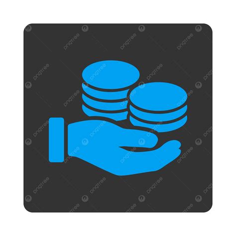 Salary Icon Blue And Gray Money Symbol Shopping Png Transparent