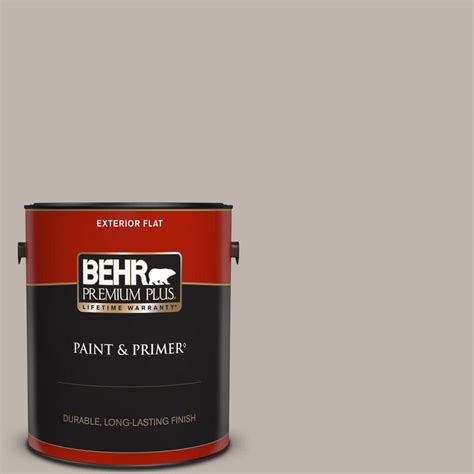 BEHR PREMIUM PLUS 1 Gal PPU18 12 Graceful Gray Flat Exterior Paint