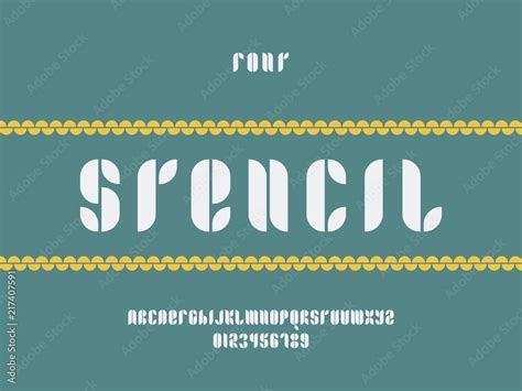 Stencil font. Vector alphabet Stock Vector | Adobe Stock