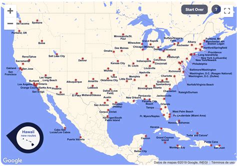 Southwest Route Map