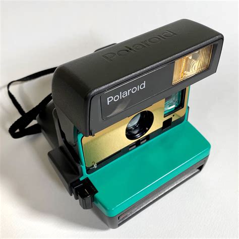 Emerald Green And Brushed Gold Polaroid 600 Onestep Refreshed