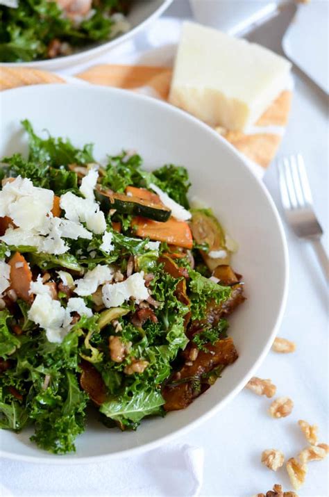 Fall Kale Salad With Easy Balsamic Vinaigrette Caligirl Cooking