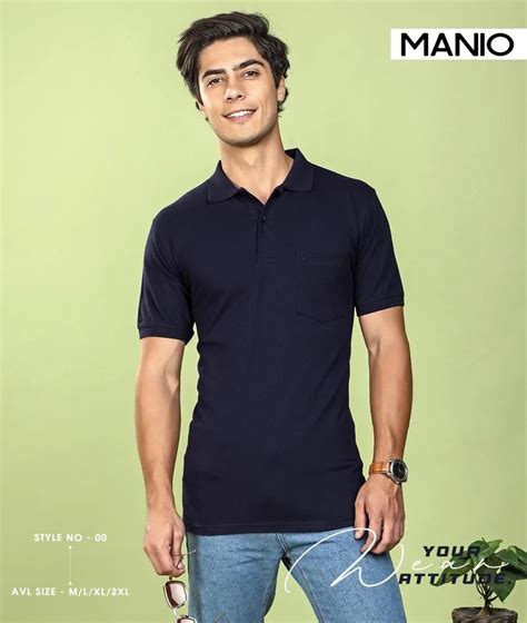 Men Navy Blue Plain Cotton Polo T Shirt At Rs 180 Piece In Tiruppur