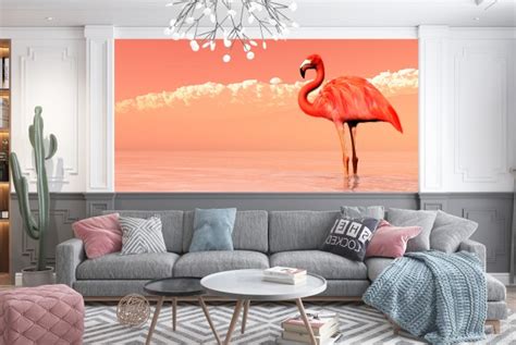 Pink Flamingo Wall Mural Birds Wallpaper Girls Bedroom Photo Home Decor