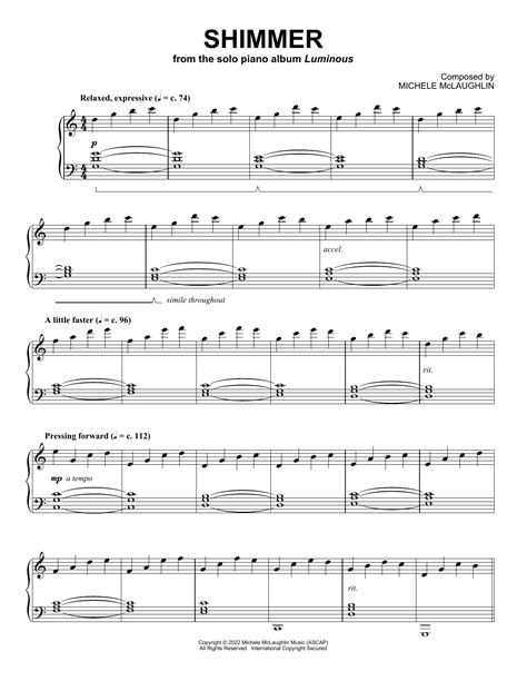 Shimmer Por Michele McLaughlin Partituras Para Piano Solo En Sheet