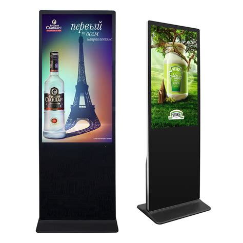 Senke Ultra Thin Digital Signage Totem Touch Screen 55 Inch Floor