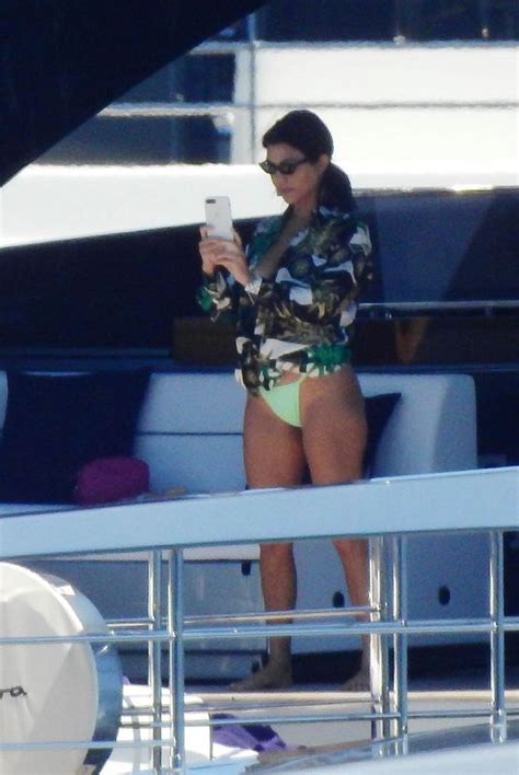 KOURTNEY KARDASHIAN In Bikini At A Boat In Portofino 06 30 2018 HawtCelebs