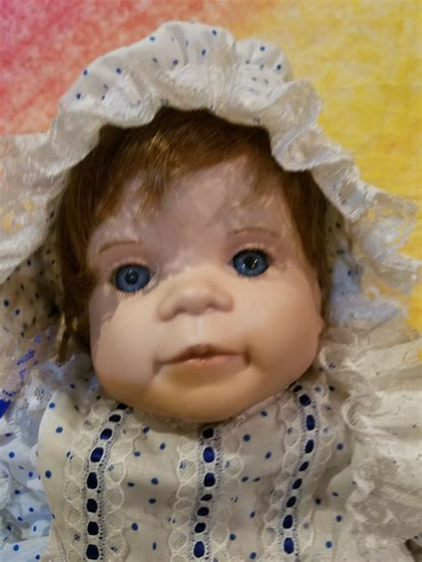 Porcelain Baby Doll Beautiful Blue And White Gown Big Etsy