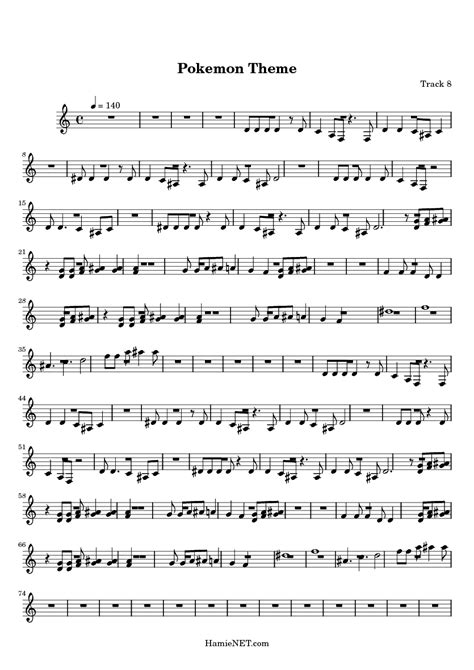 Pokemon Theme Sheet Music