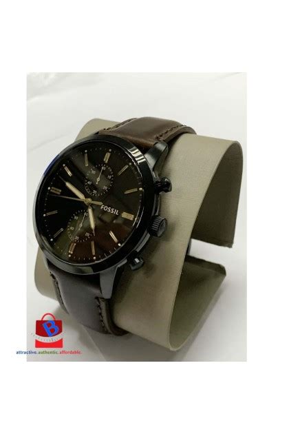 Fossil FS5437 Townsman 44MM Chronograph Brown Leather Watch