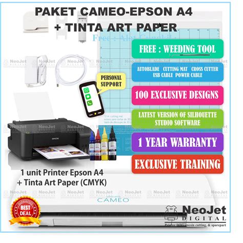 Jual Paket Mesin Cutting Sticker Sablon Cameo Epson A Tinta Art Paper