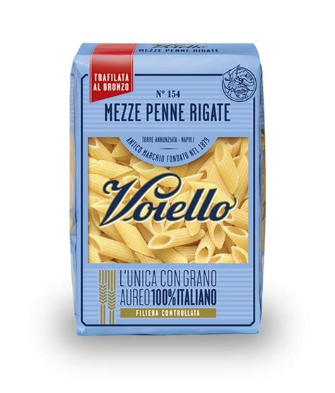 Mezze Penne Rigate N 154 PASTA VOIELLO 500gr Italy Food Shop