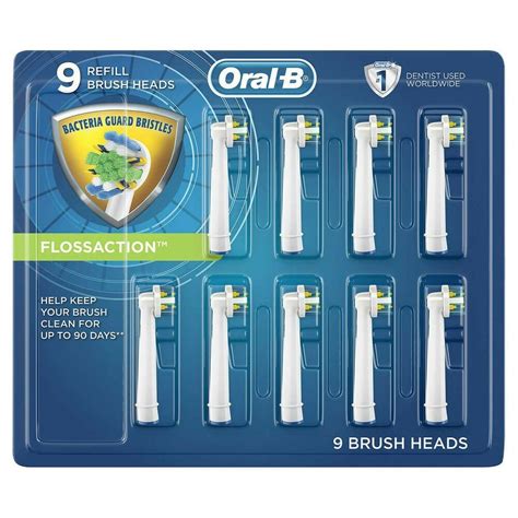 Oral B Floss Action Replacement Brush Heads Count Micropulse Free