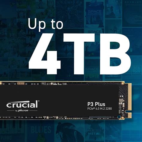 Crucial P3 Plus SSD PCIe Gen4 3D NAND NVMe M 2 De 2 TB Hasta 5000 MBs