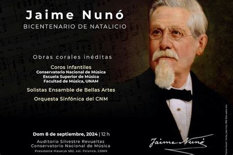 Jaime Nun Bicentenario De Natalicio Cartelera M Sica En M Xico