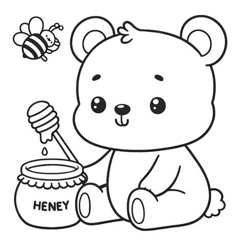 Coloriage Ourson Mignon Pour Maternelle