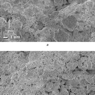 FESEM Micrographs Of Samples A MnBi11 B MnBi11 Showing The Effect Of