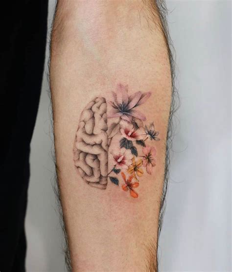 Brain With Flowers Tattoo - Printable Calendars AT A GLANCE