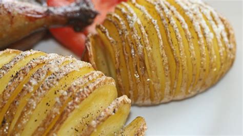 Garlic Hasselback Potatoes With Herbed Sour Cream Recipe - Food.com