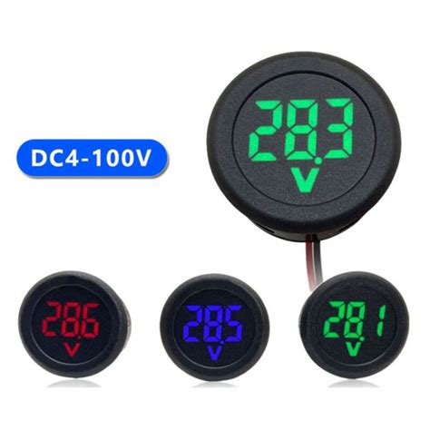 Digital Round Display Two Wire Dc Voltmeter V Makers Electronics