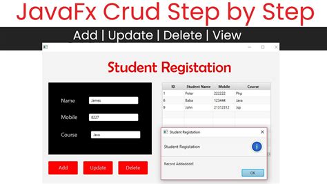 JavaFx Mysql Crud Step By Step YouTube