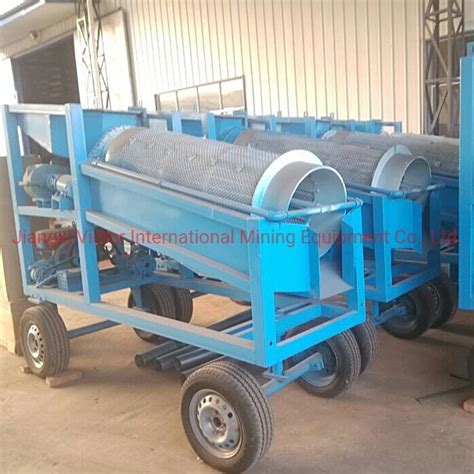 South Africa Portable Alluvial Gold Wash Plant Mining Machine Small Trommel Screen Gold Mining