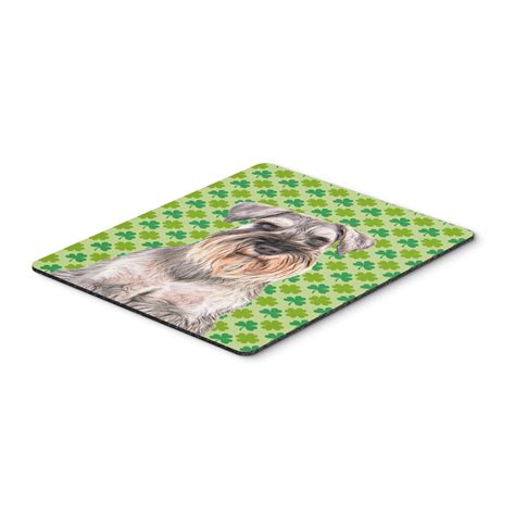 Carolines Treasures KJ MP St Patricks Day Shamrock Schnauzer Mouse Pad Hot Pad Or Trivet