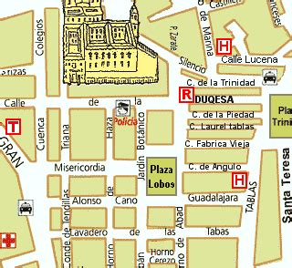 Map Of The Centre Of Granada Gran V A