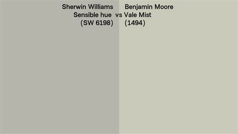 Sherwin Williams Sensible Hue Sw 6198 Vs Benjamin Moore Vale Mist