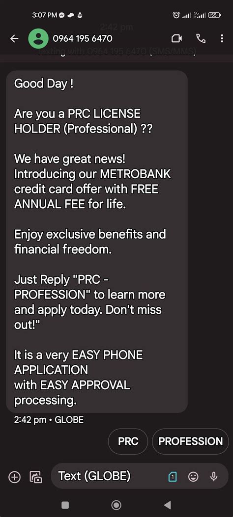 Just Got This Text Message Today Rphcreditcards