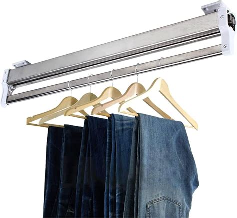 Amazon Retractable Pull Out Trouser Rack Closet Clothes Hanger