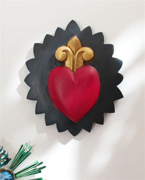 Coeur Sculpt Fleur De Lys Sur Noir Tienda Esquipulas Distribution