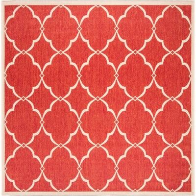 Beach House Bhs Power Loomed Indoor And Outdoor Area Rug Red Creme