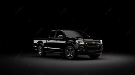 Sleek Black Pickup Truck On A Dark Backdrop 3d Rendered Background, Pickup Car, Pickup, Pickup ...