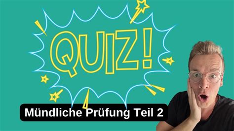 Mündliche Prüfung QUIZ leichte und schwere Fragen YouTube