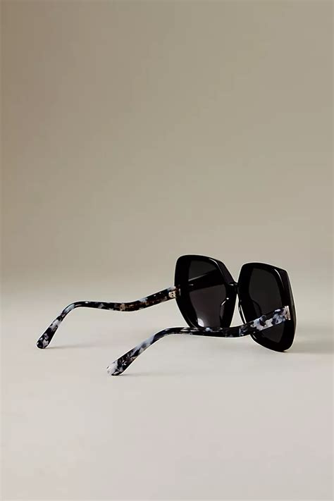 By Anthropologie The Celeste Acetate Hexagonal Polarised Sunglasses Anthropologie Uk