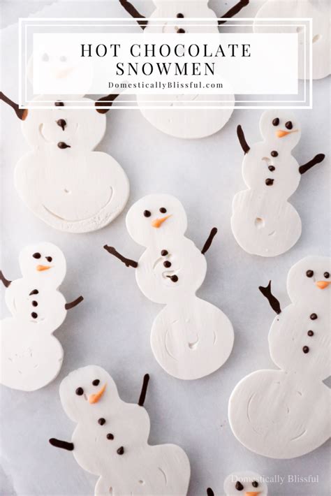 Hot Chocolate Snowmen Toppers Domestically Blissful