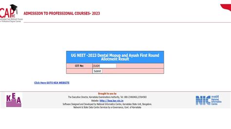 Karnataka Ayush Neet Ug 2023 Round 1 Seat Allotment Result Out At Kea