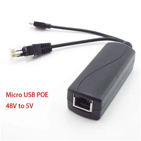 Poe Splitter 5v Poe Micro Usb Power Over Ethernet 48v To 5v Active Plug