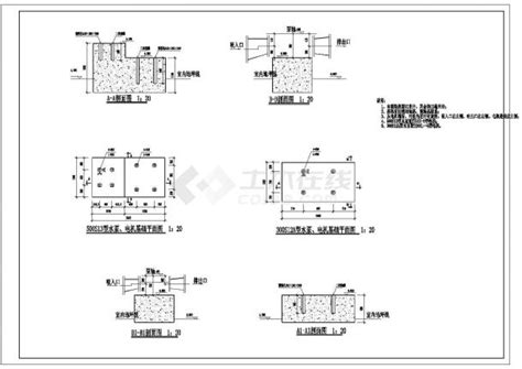 矩形半地下式取水泵房施工图（也可以用于二级泵房）工程构筑物及设备土木在线