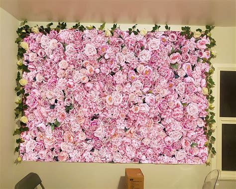 7x5 Ft Floral Wall Backdrop Hot Pink Roses Curtain Vinyl Party