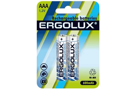 Аккумулятор Ergolux Nhaaa600bl2 1 2В Aaa 600mah Ni Mh Bl 2 12977