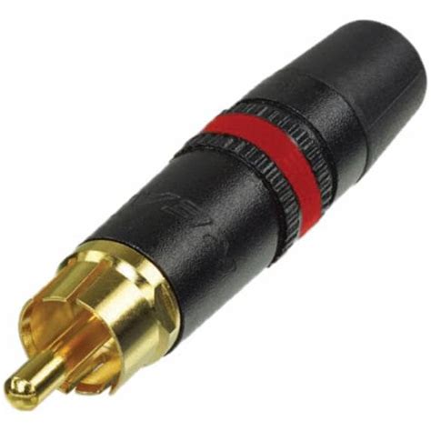 REAN NYS373 Phono Plug Gold Plated Contacts Black Red