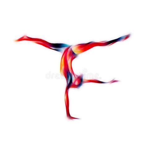 Creative Silhouette Of Gymnastic Girl Art Gymnastics Flexible Girl