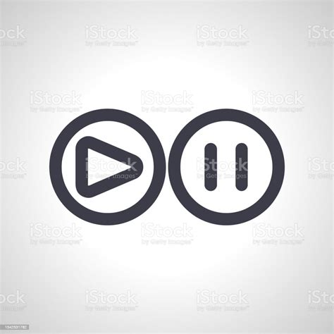 Play Pause Button Icon Play Pause Button Icon Stock Illustration ...