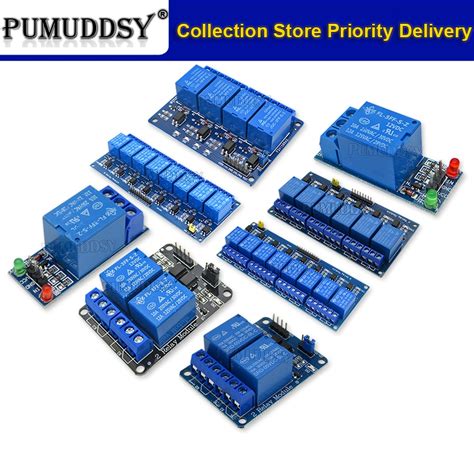 1 2 4 6 8 Channel 5V 12V Relay Module With Optocoupler Relay Output 1 2