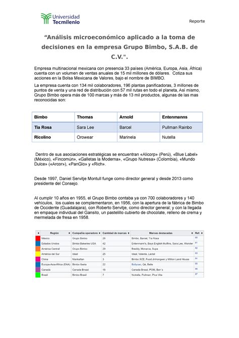 Evidencia 1 Reporte final sobre el caso t Análisis microeconómico